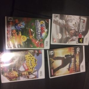 Assorted games and a few DVDs